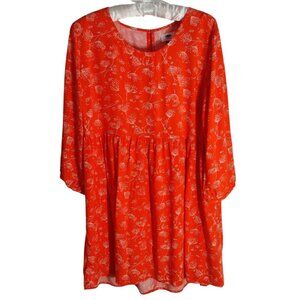 Old Navy Dandelion Lagenlook Dress Size L Boho Boxy Cottagecore Flowy